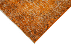 Overdyed Vintage Turuncu Eskitme Pamuk Yün El Dokuma Halısı 113x193 Agacan