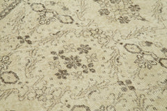 Overdyed Vintage Bej Eskitme Pamuk Yün El Dokuma Halısı 112x201 Agacan