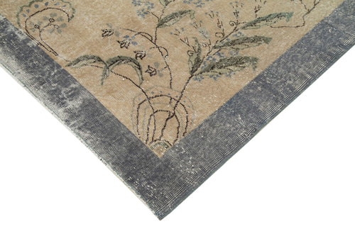 Checkered Kilim Bej Damalı Pamuk Yün El Dokuma Halısı 192x310 Agacan
