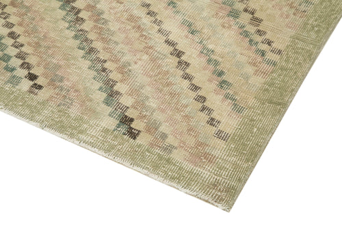 Checkered Kilim Bej Damalı Pamuk Yün El Dokuma Halısı 173x274 Agacan