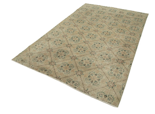 Checkered Kilim Bej Damalı Pamuk Yün El Dokuma Halısı 174x275 Agacan