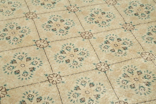 Checkered Kilim Bej Damalı Pamuk Yün El Dokuma Halısı 174x275 Agacan