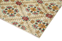 Checkered Kilim Sarı Damalı Pamuk Yün El Dokuma Halısı 170x257 Agacan