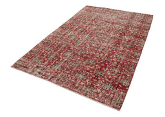 Checkered Kilim Kırmızı Damalı Pamuk Yün El Dokuma Halısı 170x265 Agacan