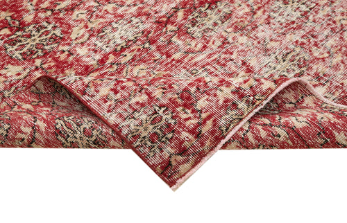 Checkered Kilim Kırmızı Damalı Pamuk Yün El Dokuma Halısı 170x265 Agacan