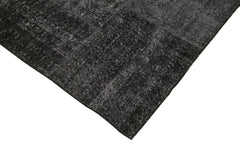 Kırk Yama Siyah Patchwork Pamuk Yün El Dokuma Halısı 193x300 Agacan