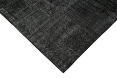 Kırk Yama Siyah Patchwork Pamuk Yün El Dokuma Halısı 193x299 Agacan