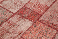 Kırk Yama Kırmızı Patchwork Pamuk Yün El Dokuma Halısı 142x195 Agacan