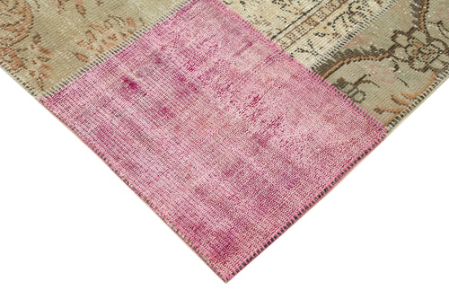 Kırk Yama Mavi Patchwork Pamuk Yün El Dokuma Halısı 144x204 Agacan