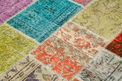 Kırk Yama Mavi Patchwork Pamuk Yün El Dokuma Halısı 144x203 Agacan