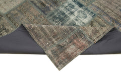 Kırk Yama Gri Patchwork Pamuk Yün El Dokuma Halısı 150x210 Agacan