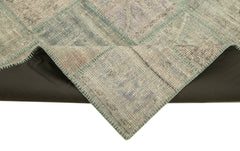 Kırk Yama Gri Patchwork Pamuk Yün El Dokuma Halısı 139x205 Agacan