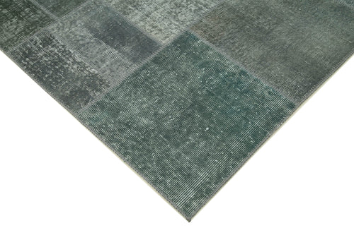 Kırk Yama Gri Patchwork Pamuk Yün El Dokuma Halısı 171x243 Agacan