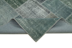 Kırk Yama Gri Patchwork Pamuk Yün El Dokuma Halısı 171x243 Agacan