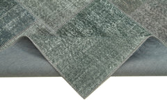 Kırk Yama Gri Patchwork Pamuk Yün El Dokuma Halısı 170x240 Agacan