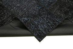 Kırk Yama Siyah Patchwork Pamuk Yün El Dokuma Halısı 172x243 Agacan