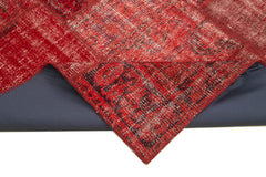 Kırk Yama Kırmızı Patchwork Pamuk Yün El Dokuma Halısı 177x248 Agacan