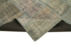Kırk Yama Gri Patchwork Pamuk Yün El Dokuma Halısı 176x245 Agacan