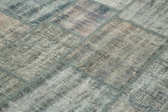 Kırk Yama Gri Patchwork Pamuk Yün El Dokuma Halısı 177x247 Agacan