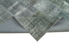 Kırk Yama Gri Patchwork Pamuk Yün El Dokuma Halısı 171x242 Agacan