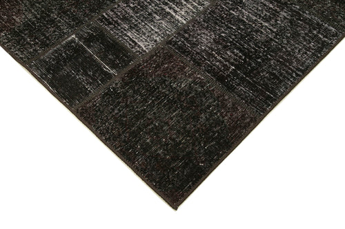 Kırk Yama Kahverengi Patchwork Pamuk Yün El Dokuma Halısı 171x237 Agacan