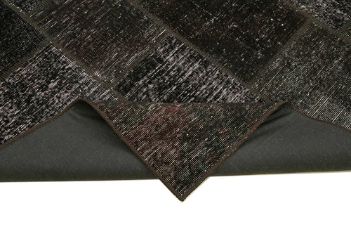 Kırk Yama Kahverengi Patchwork Pamuk Yün El Dokuma Halısı 169x238 Agacan