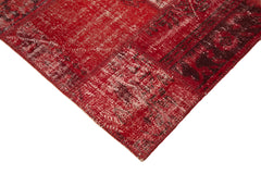 Kırk Yama Kırmızı Patchwork Pamuk Yün El Dokuma Halısı 171x245 Agacan