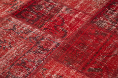 Kırk Yama Kırmızı Patchwork Pamuk Yün El Dokuma Halısı 171x245 Agacan
