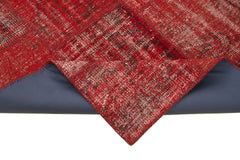 Kırk Yama Kırmızı Patchwork Pamuk Yün El Dokuma Halısı 171x245 Agacan