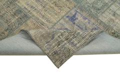 Kırk Yama Gri Patchwork Pamuk Yün El Dokuma Halısı 175x242 Agacan