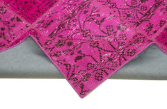 Kırk Yama Pembe Patchwork Pamuk Yün El Dokuma Halısı 140x200 Agacan