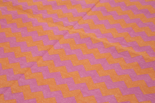 Geometric Duri Mor Geometrik Pamuk Yün El Dokuma Halısı 182x272 Agacan