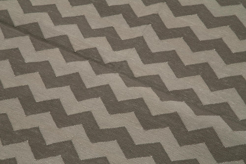 Geometric Duri Kahverengi Geometrik Pamuk Yün El Dokuma Halısı 106x166 Agacan