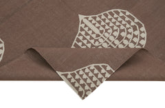 Geometric Duri Kahverengi Geometrik Pamuk Yün El Dokuma Halısı 115x168 Agacan
