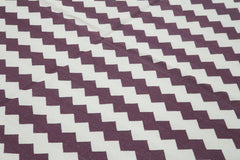 Geometric Duri Mor Geometrik Pamuk Yün El Dokuma Halısı 243x306 Agacan