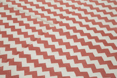 Geometric Duri Kırmızı Geometrik Pamuk Yün El Dokuma Halısı 238x300 Agacan