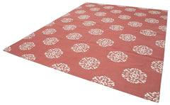 Geometric Duri Kırmızı Geometrik Pamuk Yün El Dokuma Halısı 278x353 Agacan