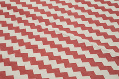 Geometric Duri Kırmızı Geometrik Pamuk Yün El Dokuma Halısı 241x294 Agacan