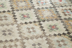 Checkered Kilim Beyaz Damalı Pamuk Yün El Dokuma Halısı 150x281 Agacan