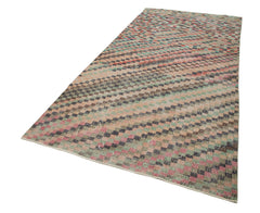 Checkered Kilim Beyaz Damalı Pamuk Yün El Dokuma Halısı 160x354 Agacan