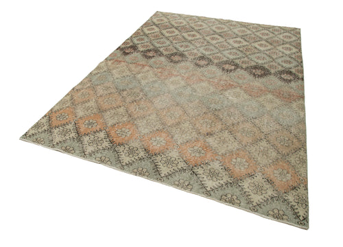 Checkered Kilim Beyaz Damalı Pamuk Yün El Dokuma Halısı 184x263 Agacan