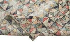 Checkered Kilim Beyaz Damalı Pamuk Yün El Dokuma Halısı 180x320 Agacan