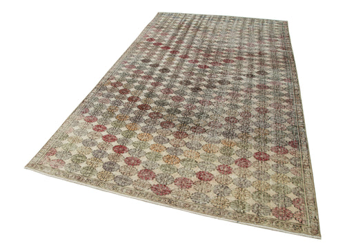 Checkered Kilim Beyaz Damalı Pamuk Yün El Dokuma Halısı 171x292 Agacan