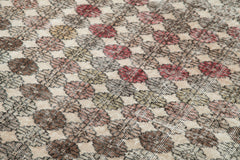 Checkered Kilim Beyaz Damalı Pamuk Yün El Dokuma Halısı 171x292 Agacan