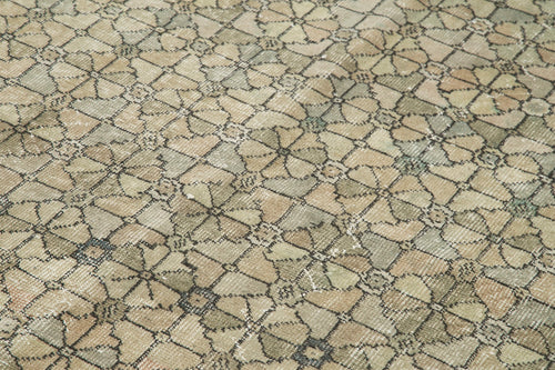 Checkered Kilim Kahverengi Damalı Pamuk Yün El Dokuma Halısı 180x282 Agacan