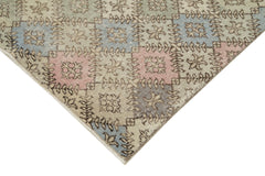 Checkered Kilim Beyaz Damalı Pamuk Yün El Dokuma Halısı 149x282 Agacan