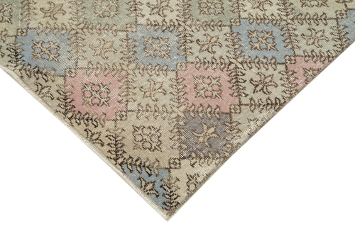 Checkered Kilim Beyaz Damalı Pamuk Yün El Dokuma Halısı 149x282 Agacan