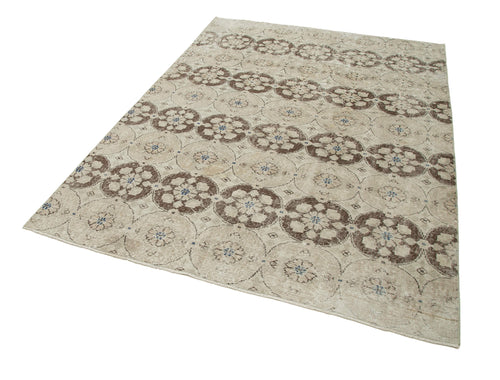 Checkered Kilim Bej Damalı Pamuk Yün El Dokuma Halısı 171x240 Agacan