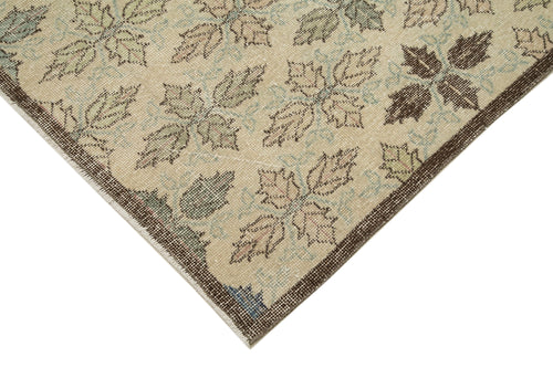 Checkered Kilim Bej Damalı Pamuk Yün El Dokuma Halısı 155x309 Agacan