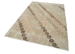 Checkered Kilim Bej Damalı Pamuk Yün El Dokuma Halısı 164x255 Agacan